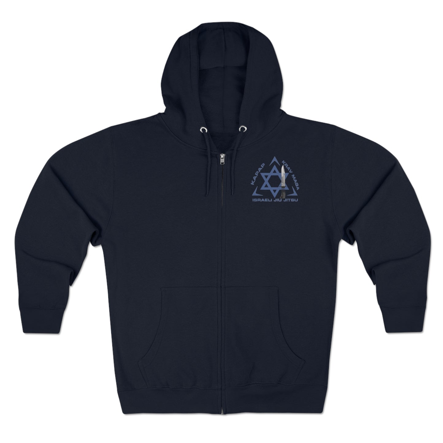 Train Hard Fight Easy Blue Unisex Zip Hoodie